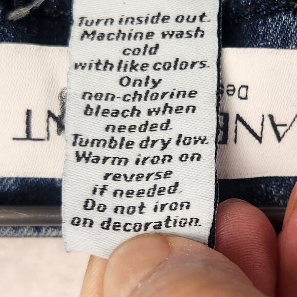 Lane Bryant Jeans Mid Rise Super Stretch Bootcut Women Plus 24R Blue Distressed - Picture 13 of 16